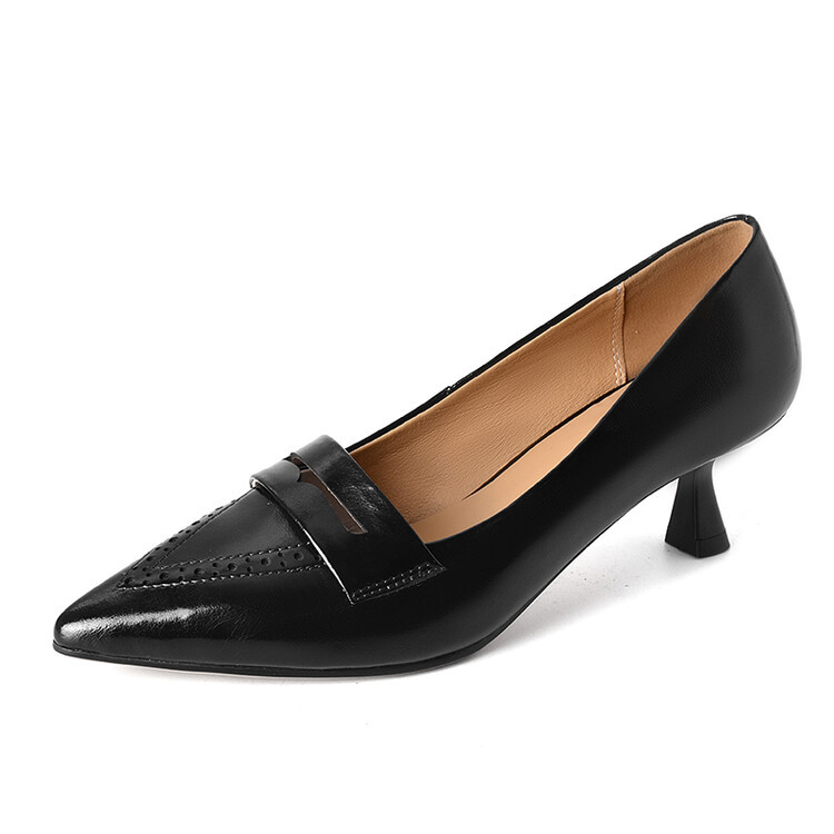 Pointed Toe Mid Heel Hollow-out Plus Size Women's Shoes foto 3