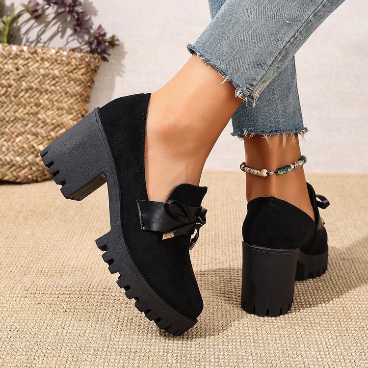 British-style French Loafer Suede Slip-on Shoes foto 4