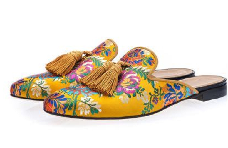 Back Empty Embroidered Color Flat Casual Fashion Men's Shoes foto 4