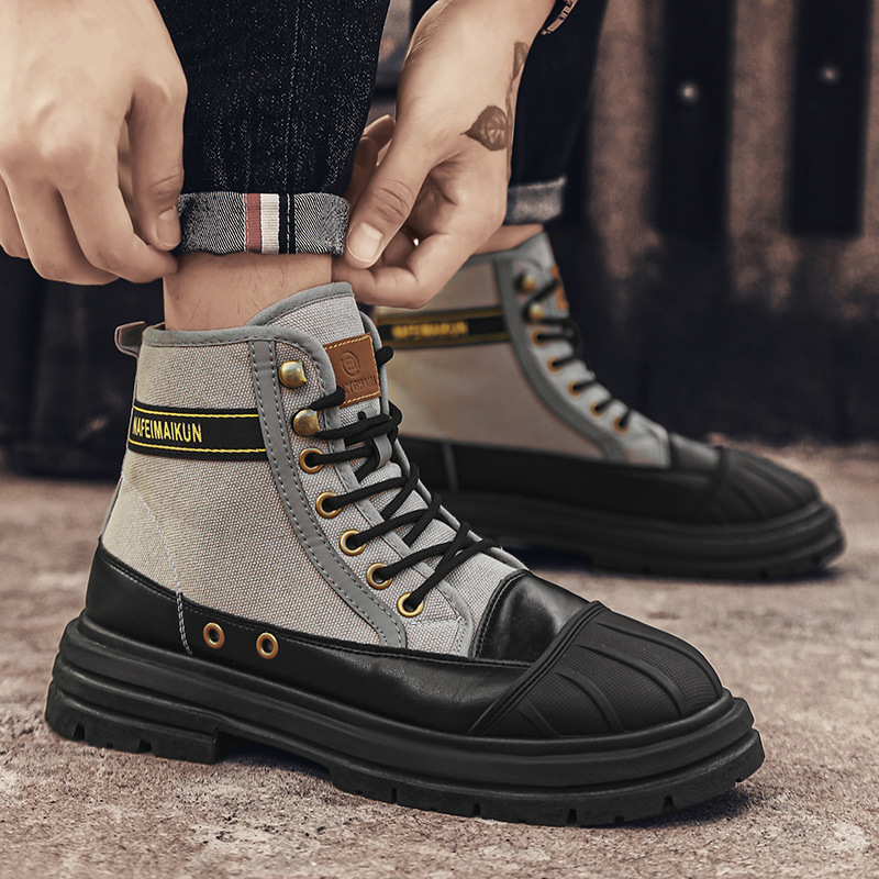 Men's New High-top Martin Boots British Style foto 4