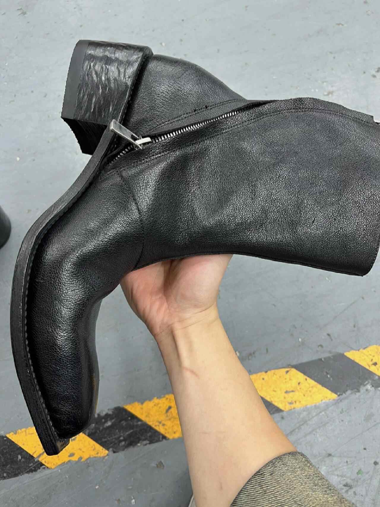 British Wizard Retro Spiral Oblique Zipper Martin Boots foto 5