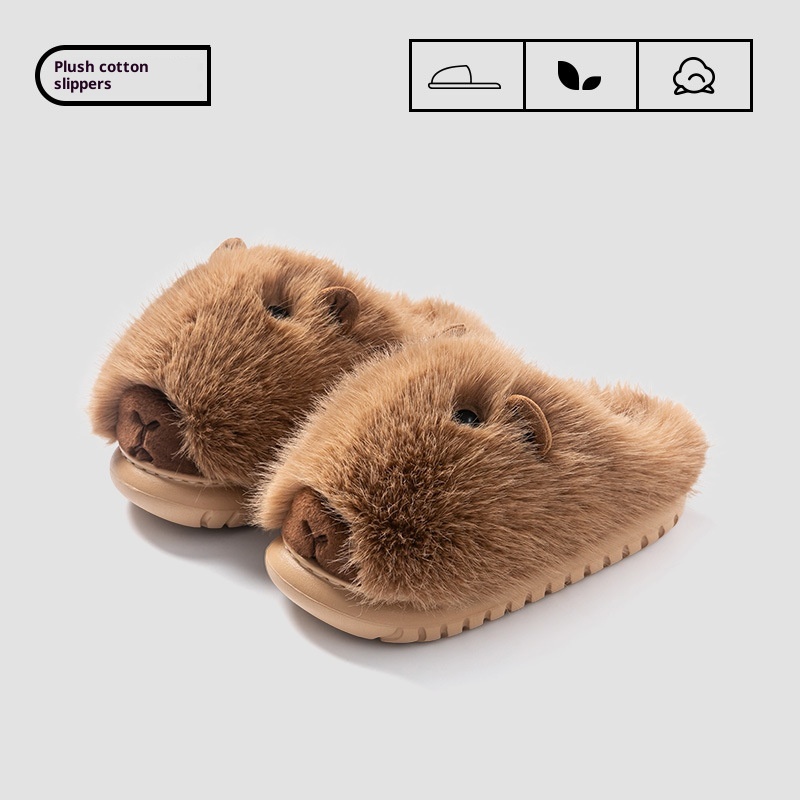 Autumn And Winter Fashionable Cartoon Plush Slippers foto 5