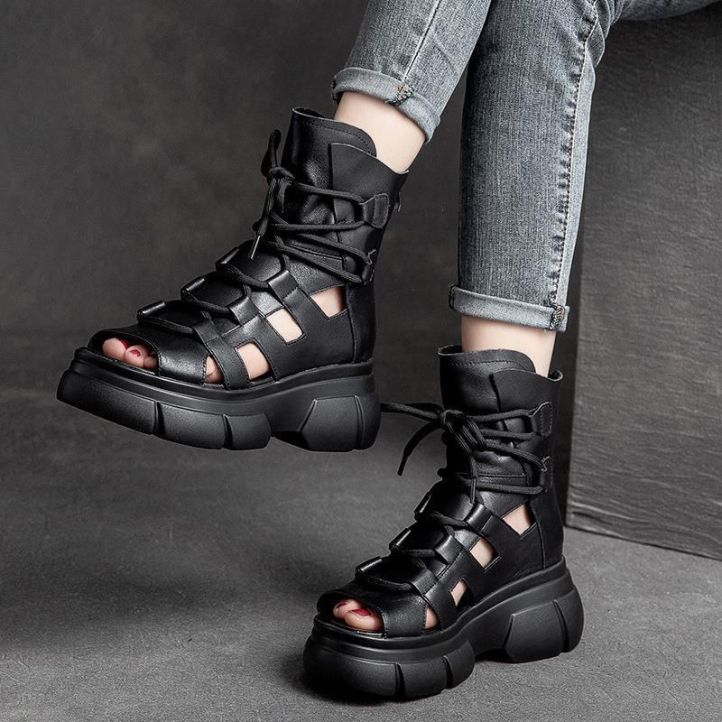 New Womens Sandals And Boots With A Hollowed-out Design foto 4