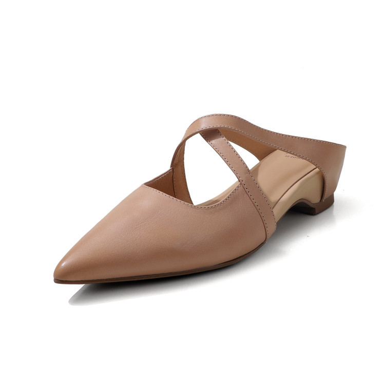 Pointed-toe Closed-toe Mules Outdoor Wedge Sandals For Women foto 2