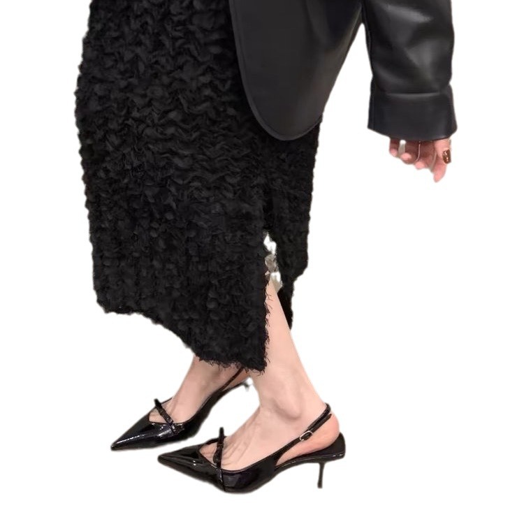 Womens Sophisticated Satin Pointed-toe High Heels foto 3