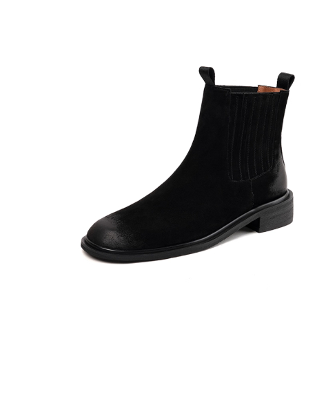 Women's Genuine Leather Retro British Style Chelsea Boots foto 4