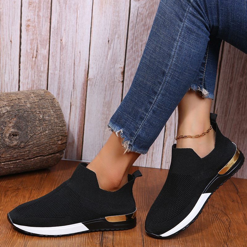 Spring And Autumn New Breathable Fly Woven Mesh Pumps Soft Bottom Running Shoes foto 5