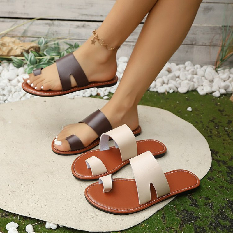 Women's Round Toe Lightweight Large Size Flat Bottom Slippers foto 3