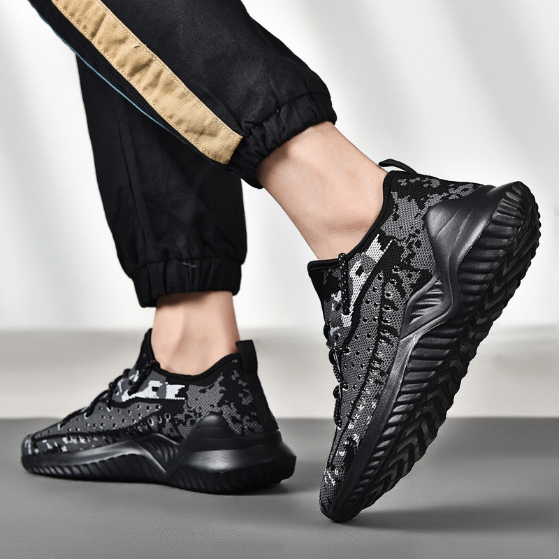 2 Men's Shoes Flying Woven Breathable Mesh Surface Shoes foto 3