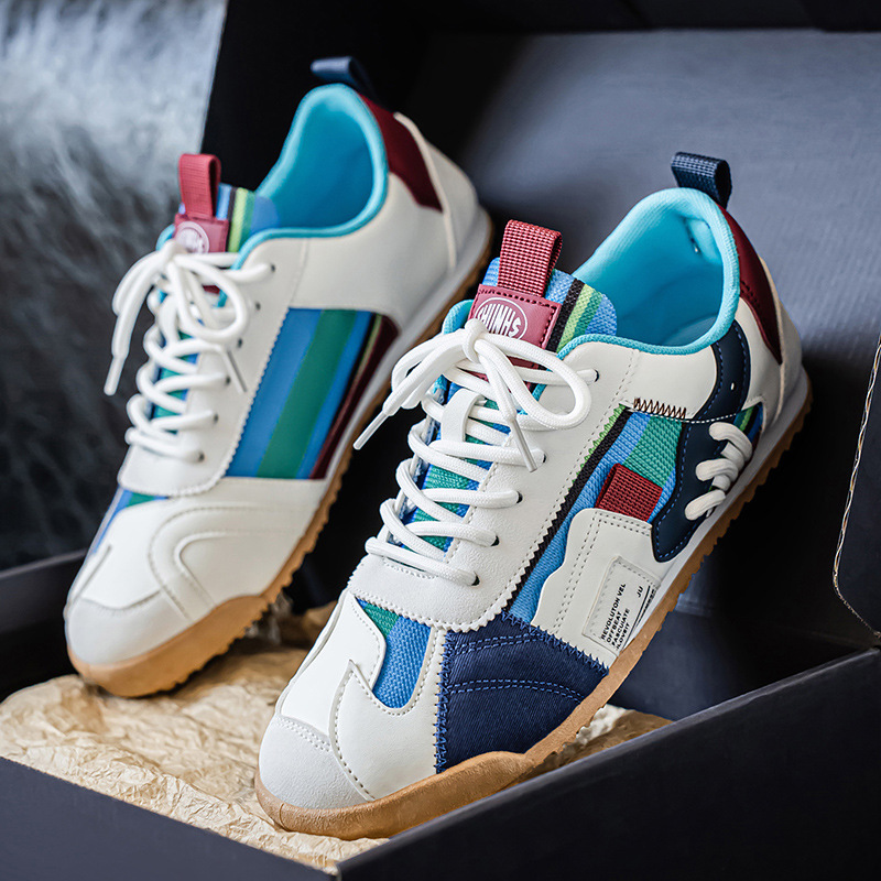 New Stylish Versatile Color-block Mens Shoes foto 4
