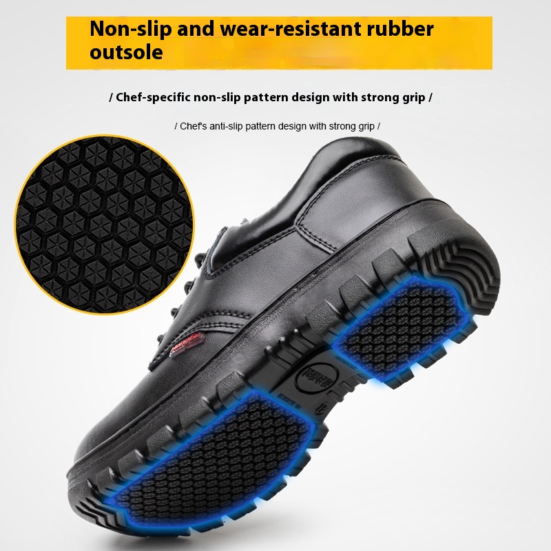 Men's Non-slip Wear-resistant Cowhide Protective Footwear foto 4
