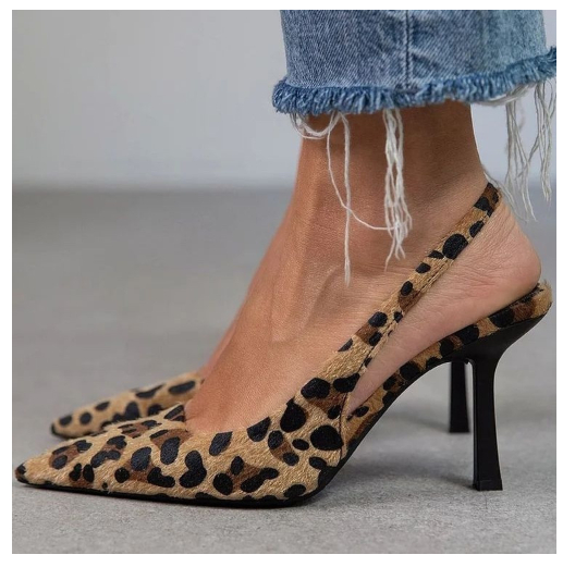Women's Fashion Pointed Plus Size Slip-on High Heels foto 4