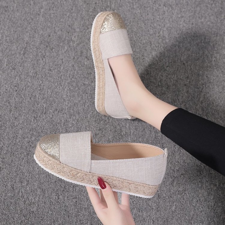 Plus Size Breathable Canvas Shoes Flat foto 2