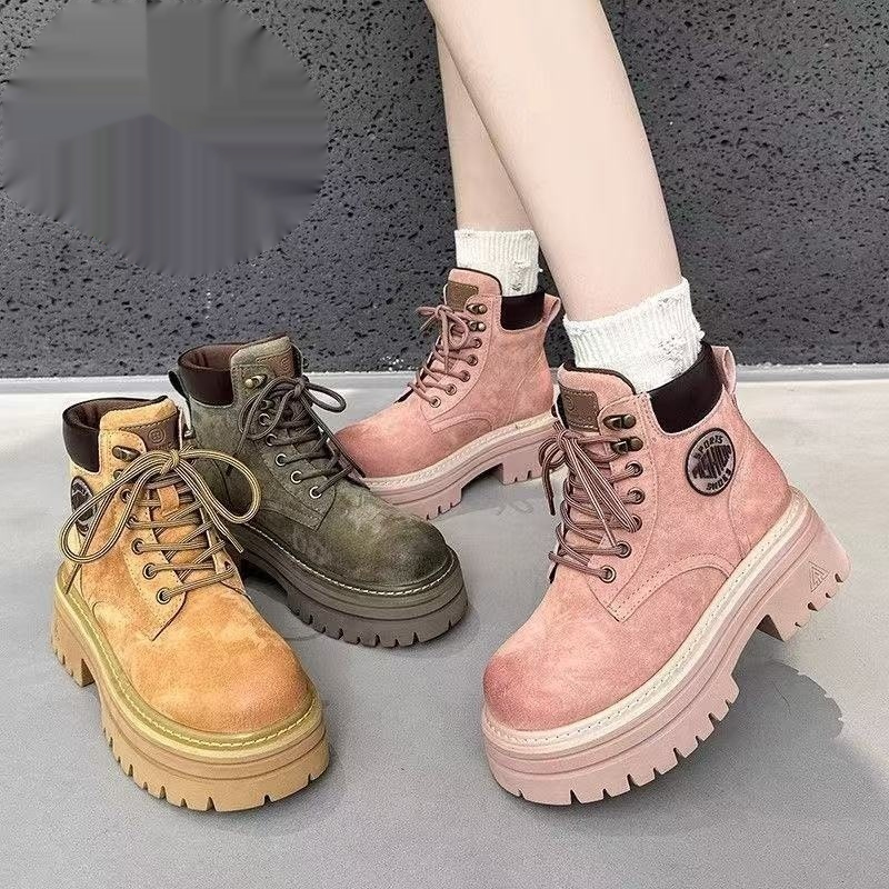 Height Increasing Retro Style Temperament Wild Fashion Small Martin Boots foto 4