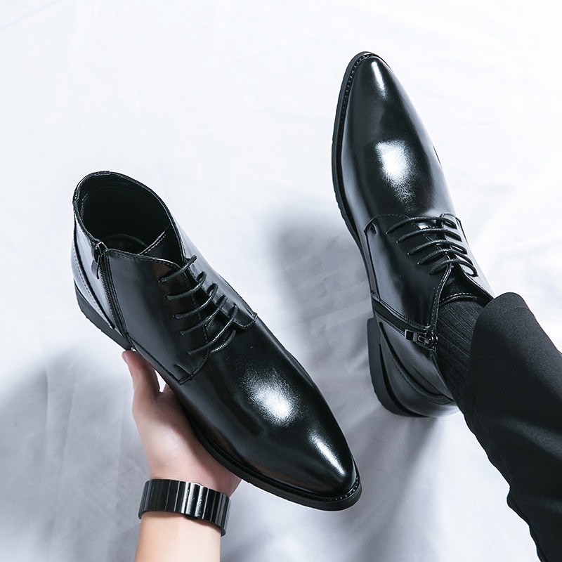 High-Top Pointed Toe Men's Boots Fashion Trend Martin foto 4