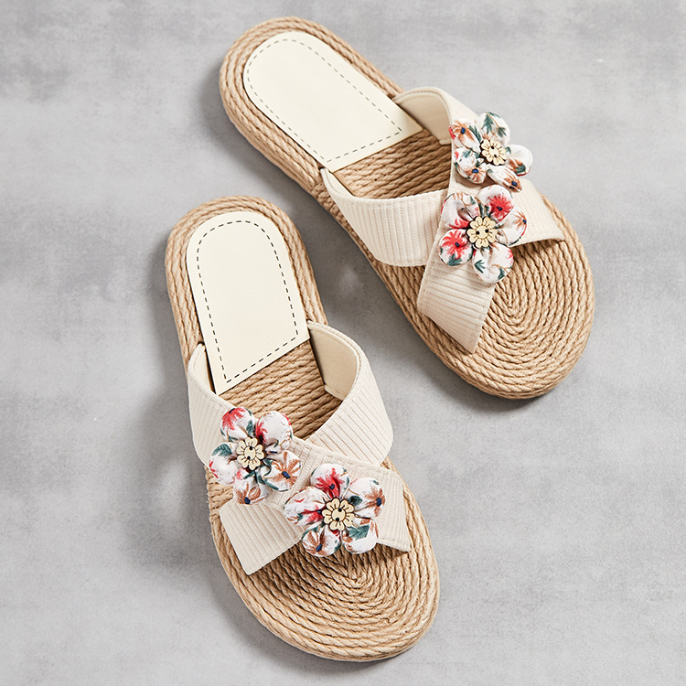 Summer Women's Slippers Rope Bottom Solid Color Fashion foto 4