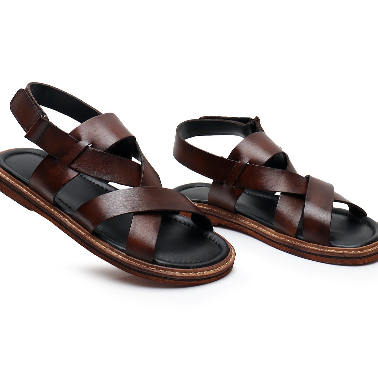 Summer Genuine Leather Casual Sandals Men foto 4