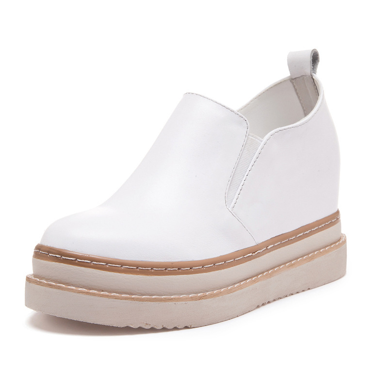Women's Heel Platform Hollow-out Invisible Elevated White Shoes foto 4