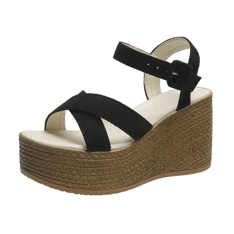 Women's Platform Suede Sandals Summer foto 5