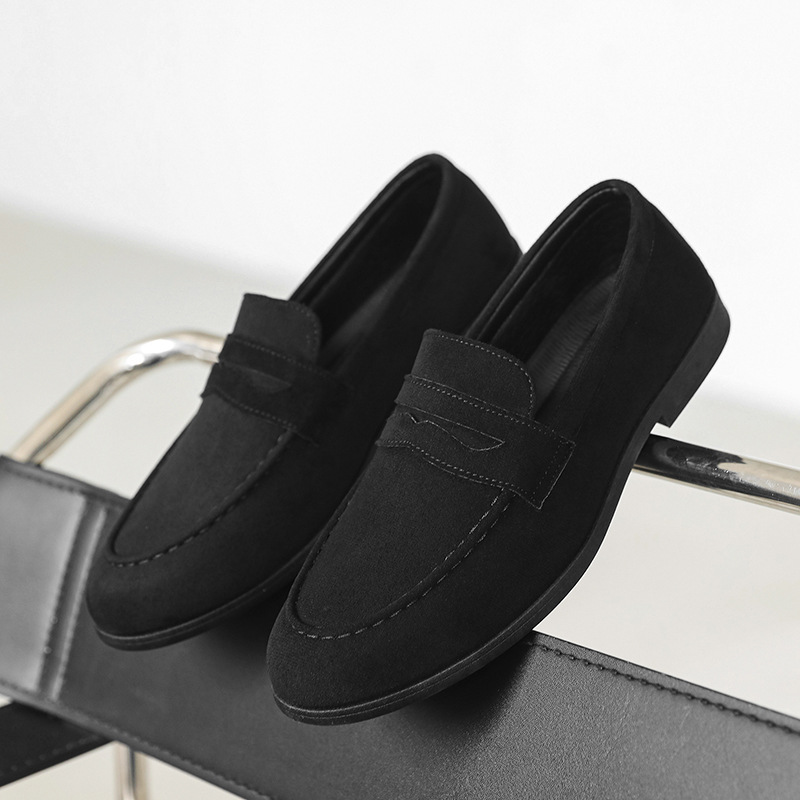 Square Toe Height Increasing Slip-on Loafers Men's Casual Shoes Platform foto 2