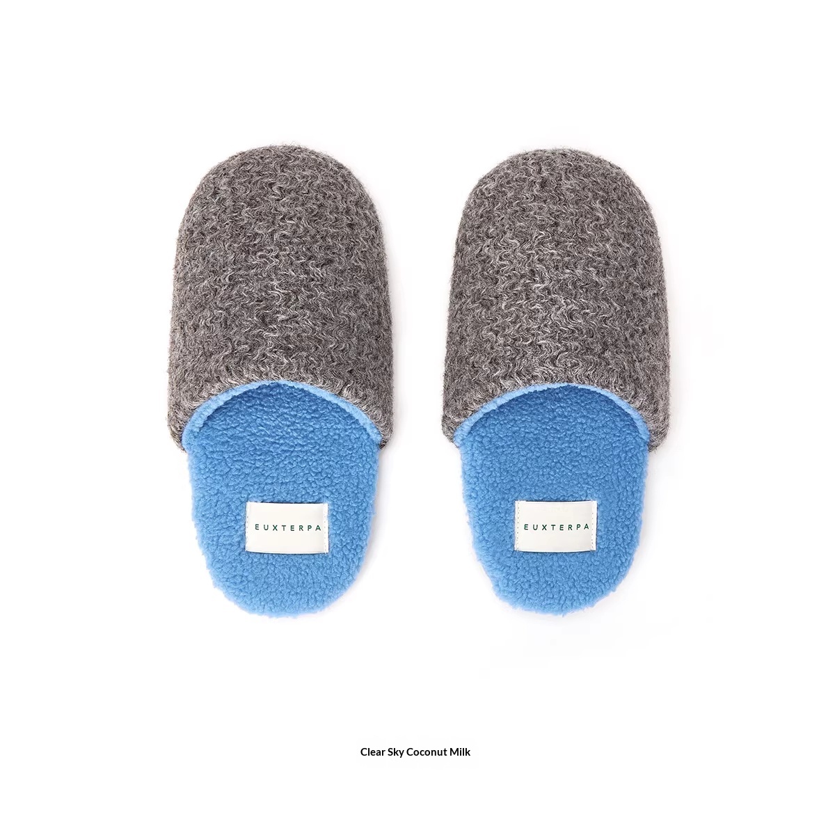 Woolen Color-blocked Home Floor Slippers Indoor Silent Non-slip Warm Cotton Slippers foto 2