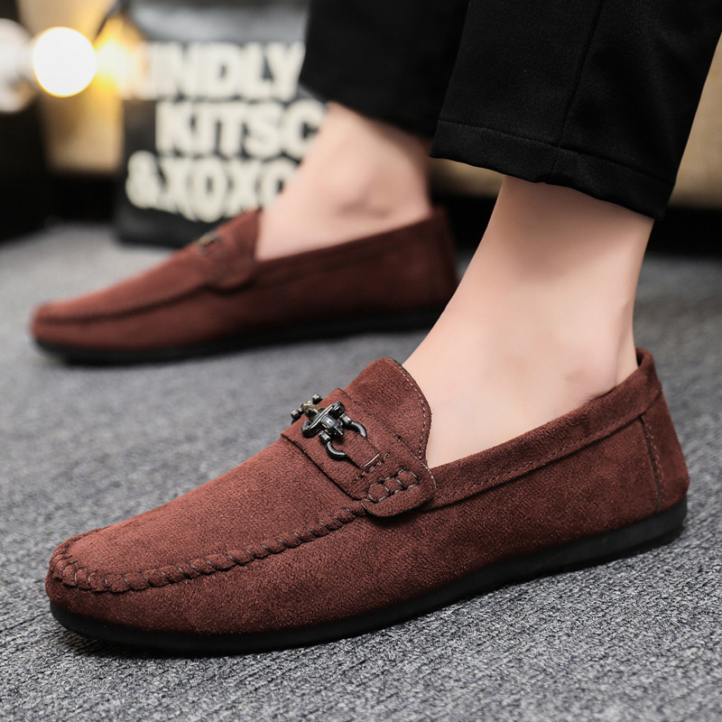 Waterproof Leisure Sports Men Slip-on Loafers Peas Small Leather Shoes foto 5
