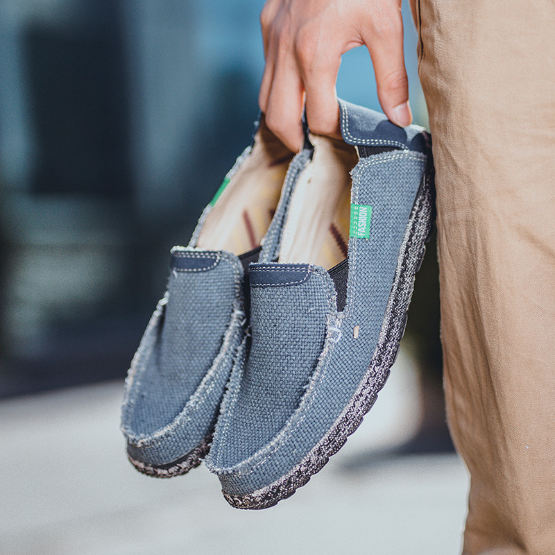 Slip-on Old Beijing Cloth Male Retro Lazy Trendy Casual Shoes foto 3