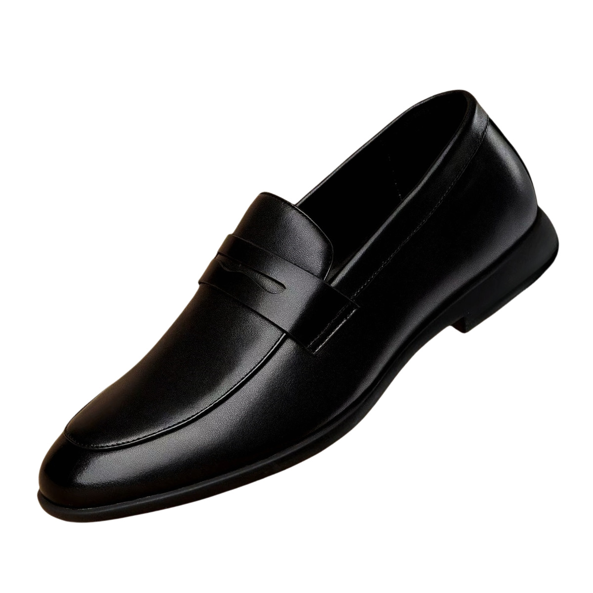 Mens Casual Breathable Leather Shoes With Soft Soles foto 4