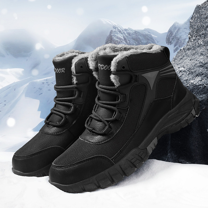 Thickening Exercise Waterproof Cold-resistant Warm High-top Cotton Boots foto 2