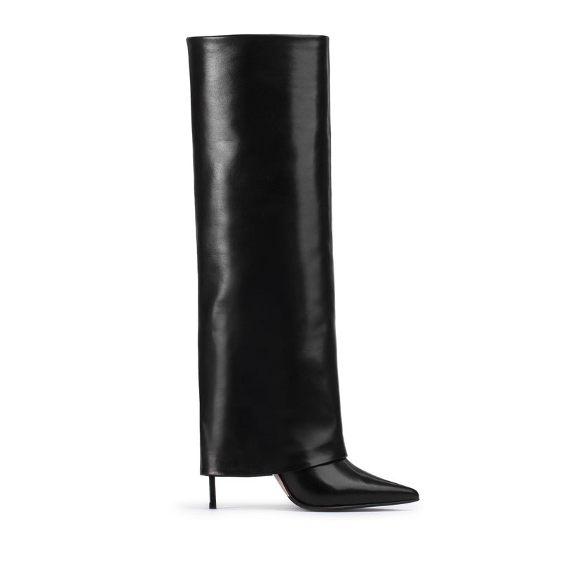 Stiletto Heel Pantyhose Boots Pointed Plus Size High Leg Boot foto 4