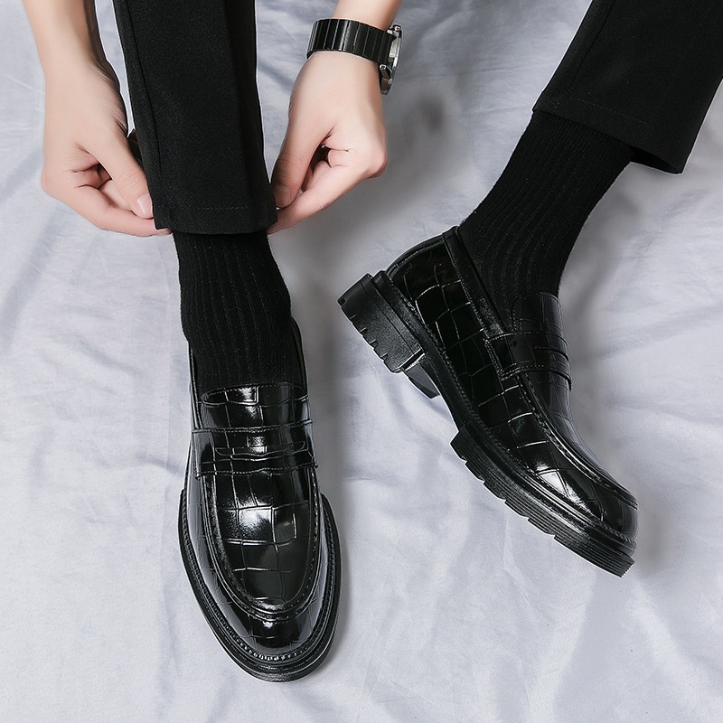 Men's Leather Shoes Breathable British foto 4