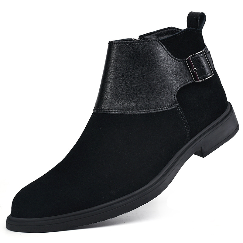 High-top British-style Leather Zip-up Ankle Boots foto 4