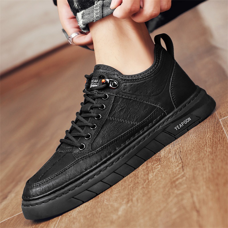 Men's Low-top Trendy Leather Shoes Thickened Non-slip foto 4