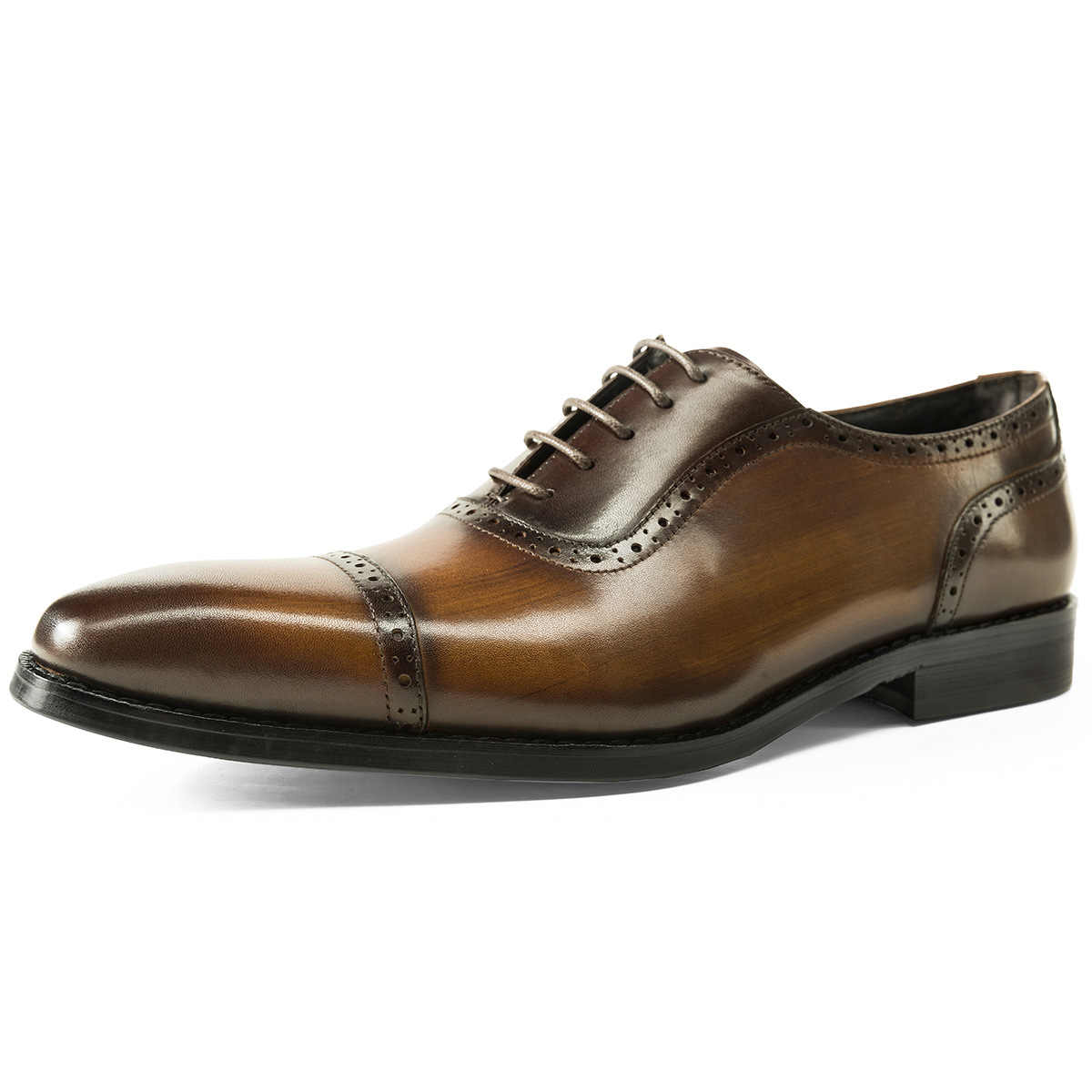British Style Men's Business Leather Oxford Shoes foto 2