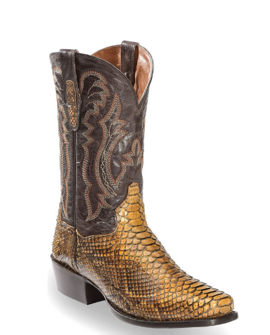 Mens Embroidered Pointed-Toe Patchwork Quilted Boots foto 3