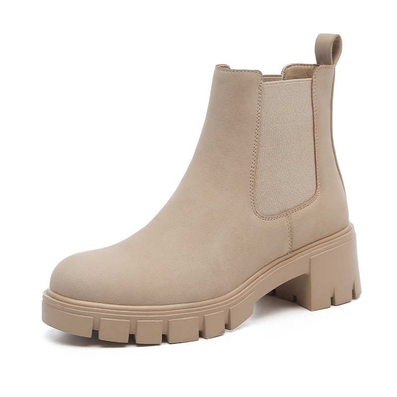 Women's Thick Bottom Suede Dr Martens Boots foto 3