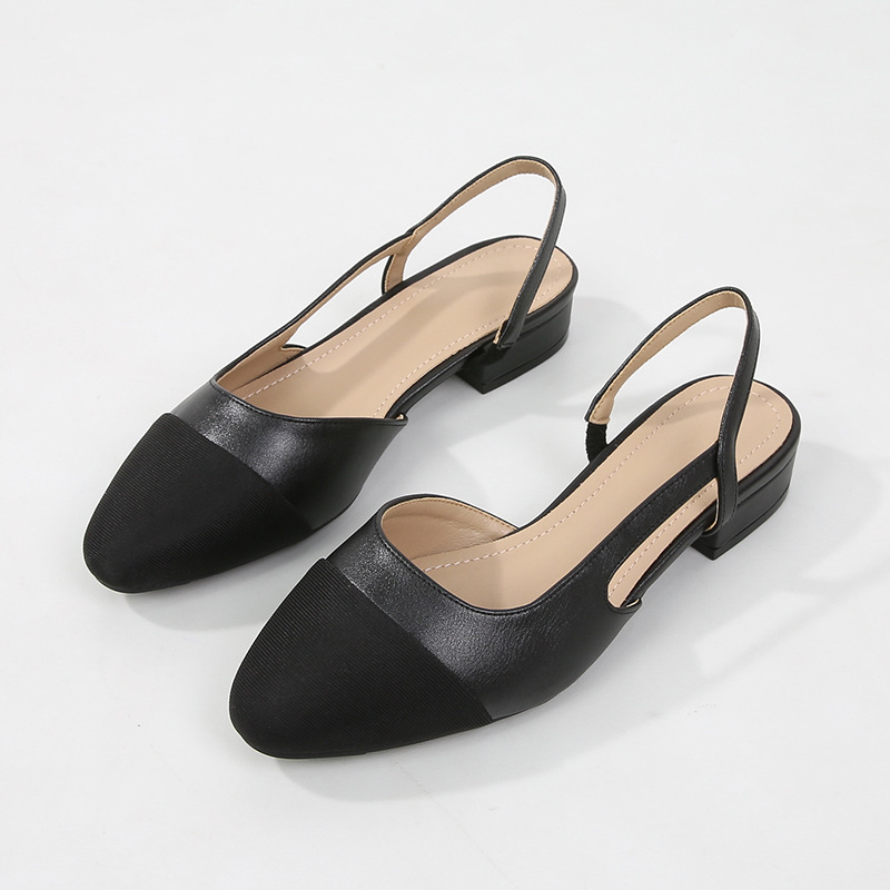 Women's Low Heel Hollow Color Matching Flat Heel Sandals foto 4