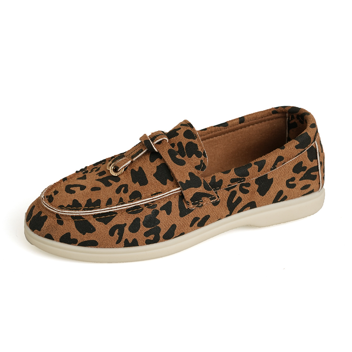Leopard Print Casual Slip-on Pumps British Style Single-layer Shoes foto 4