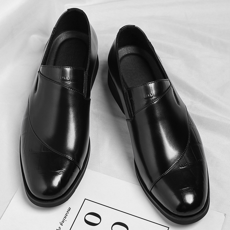 Men's Slip-on Casual Leather Shoes Low-top Business Formal Wear foto 4