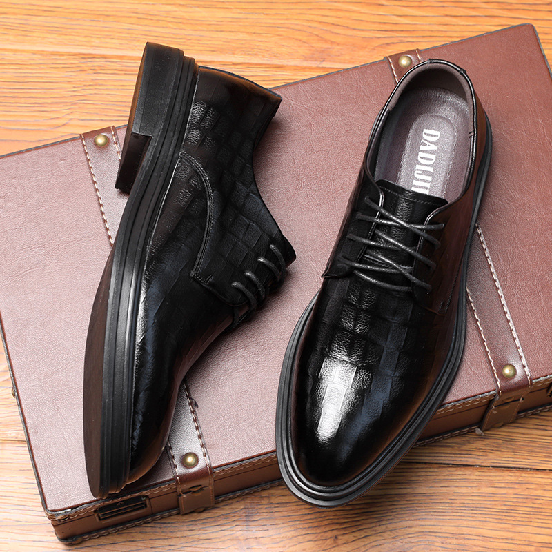 Autumn New British Men's Casual Leather Shoes Men's Plus Size Genuine Leather Business Men's Shoes foto 2