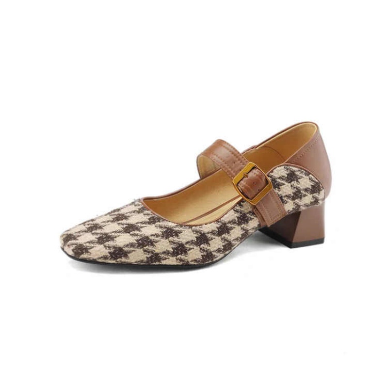 Retro Mary Jane Shoes With A Single Buckle For Women foto 2