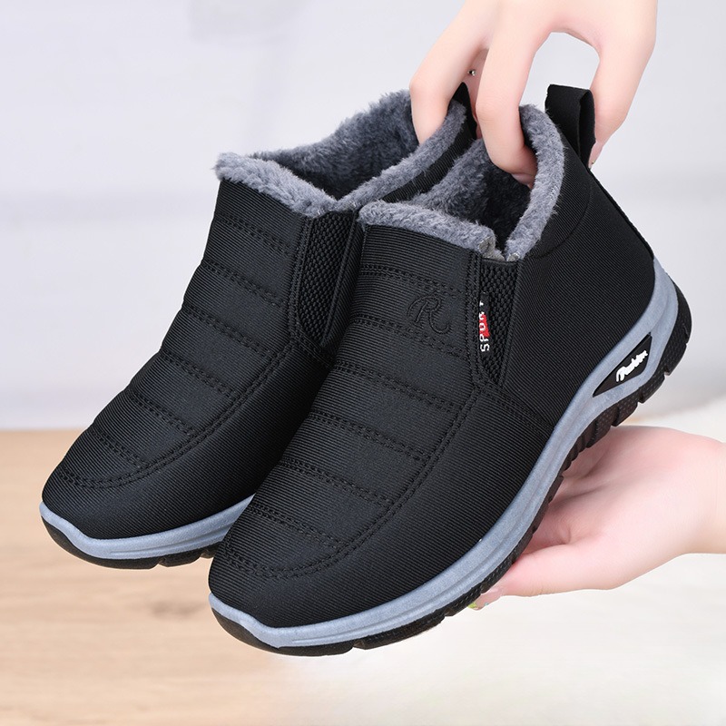 Winter Fleece-lined Thick Non-slip Wear-resistant Shoes For The Old foto 2