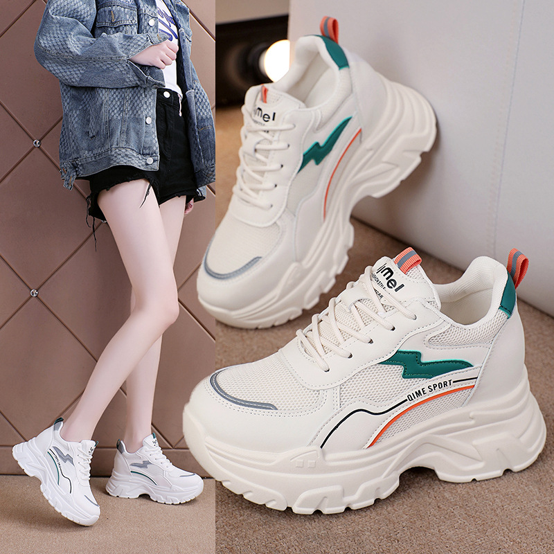 Height Increasing Insole Breathable White Shoes foto 4
