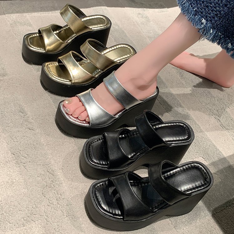 Wedge Platform Platform Slippers Female High Heel Slippers foto 2