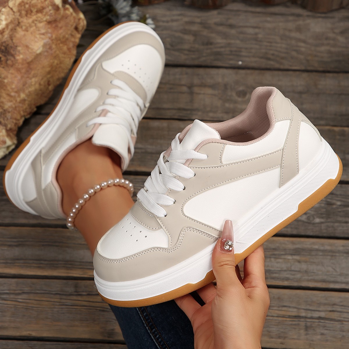 Women's Korean-style Thick-soled Casual Sneakers foto 5