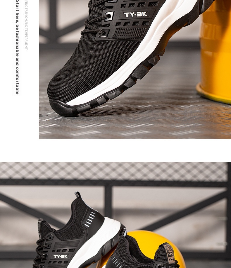 Men's Flyknit Safety Shoes Anti-smashing Breathable foto 2