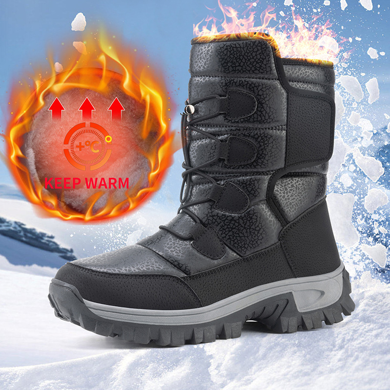 Men And Women Fleece-lined Warm Snow Boots foto 3