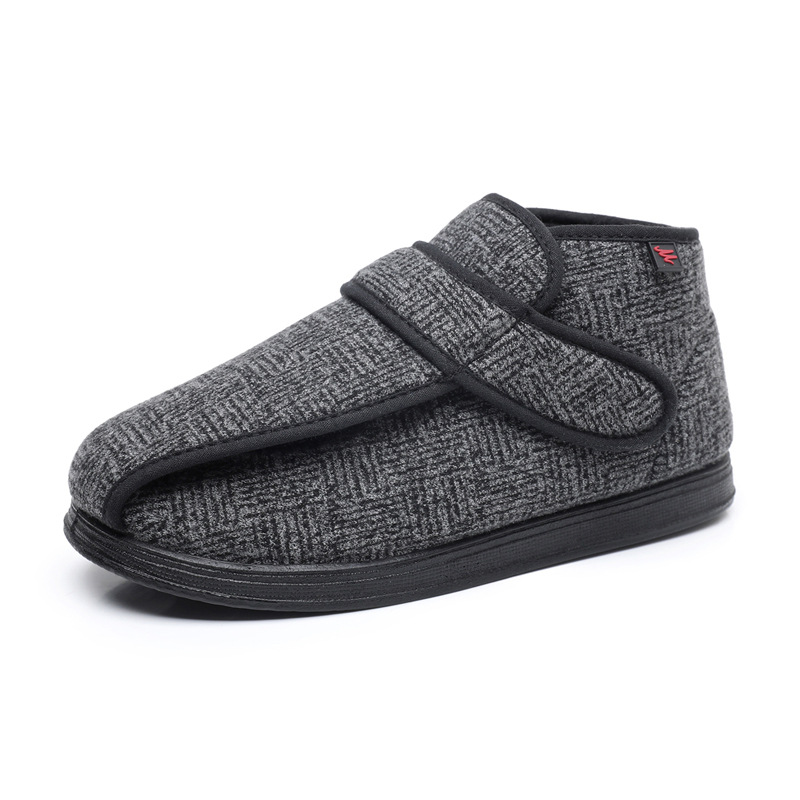 Vertical And Horizontal Plaid Warm Cloth Shoes foto 3