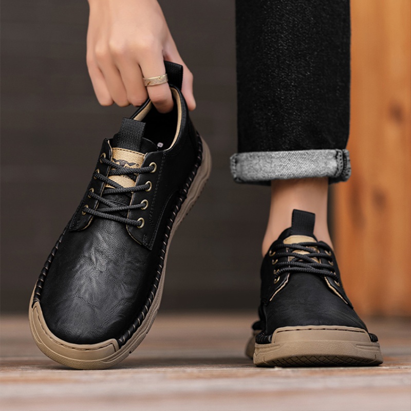 New Autumn And Winter Business Vintage Casual Leather Shoes Men's foto 4