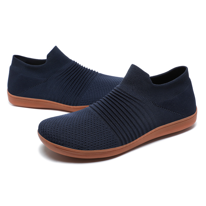 Flyknit Wide-toe Slip-on Sock Shoes Lightweight Comfortable And Durable For Men foto 4
